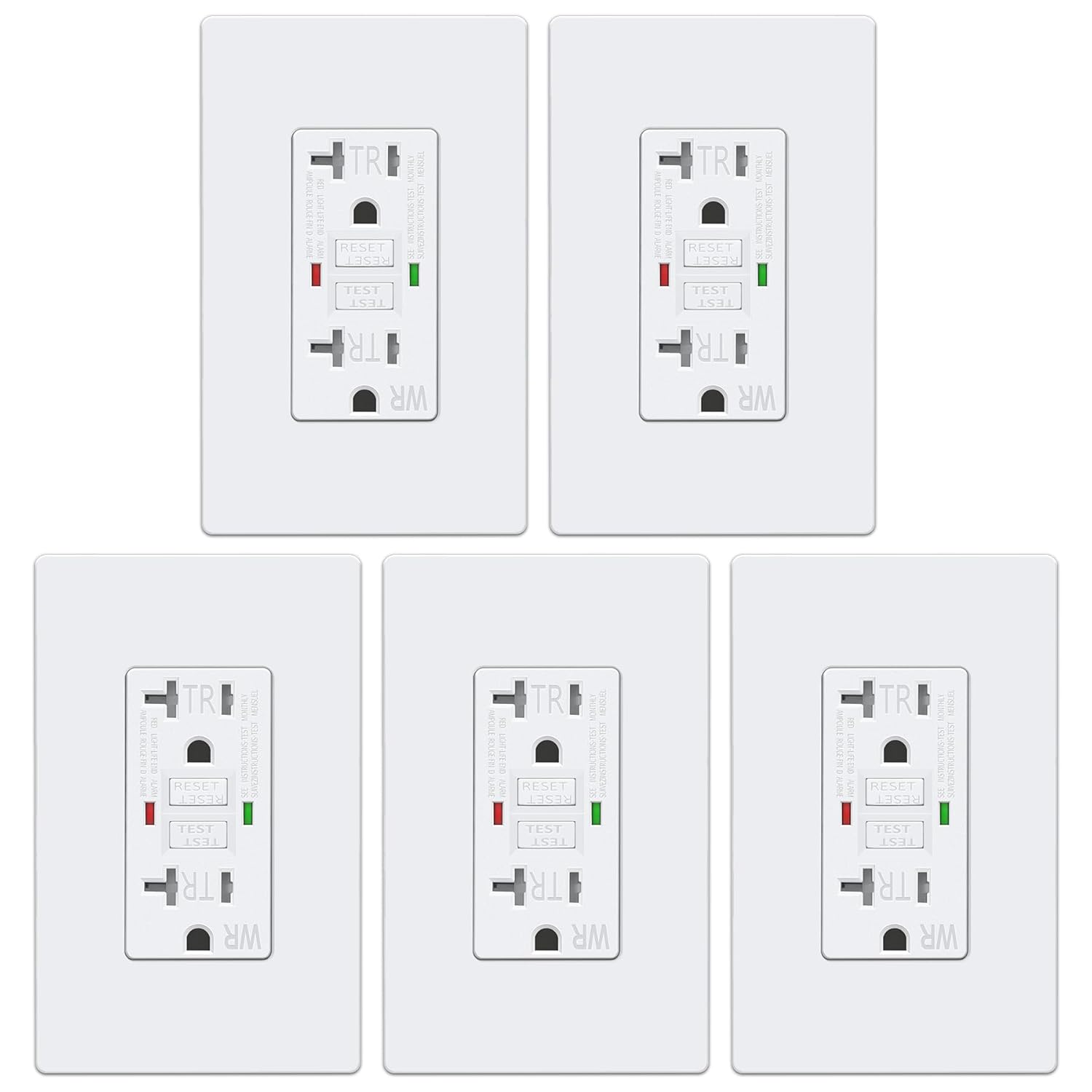 ELECTECK GFCI Outlets 20 Amp Pack for Outdoor Use and Safety