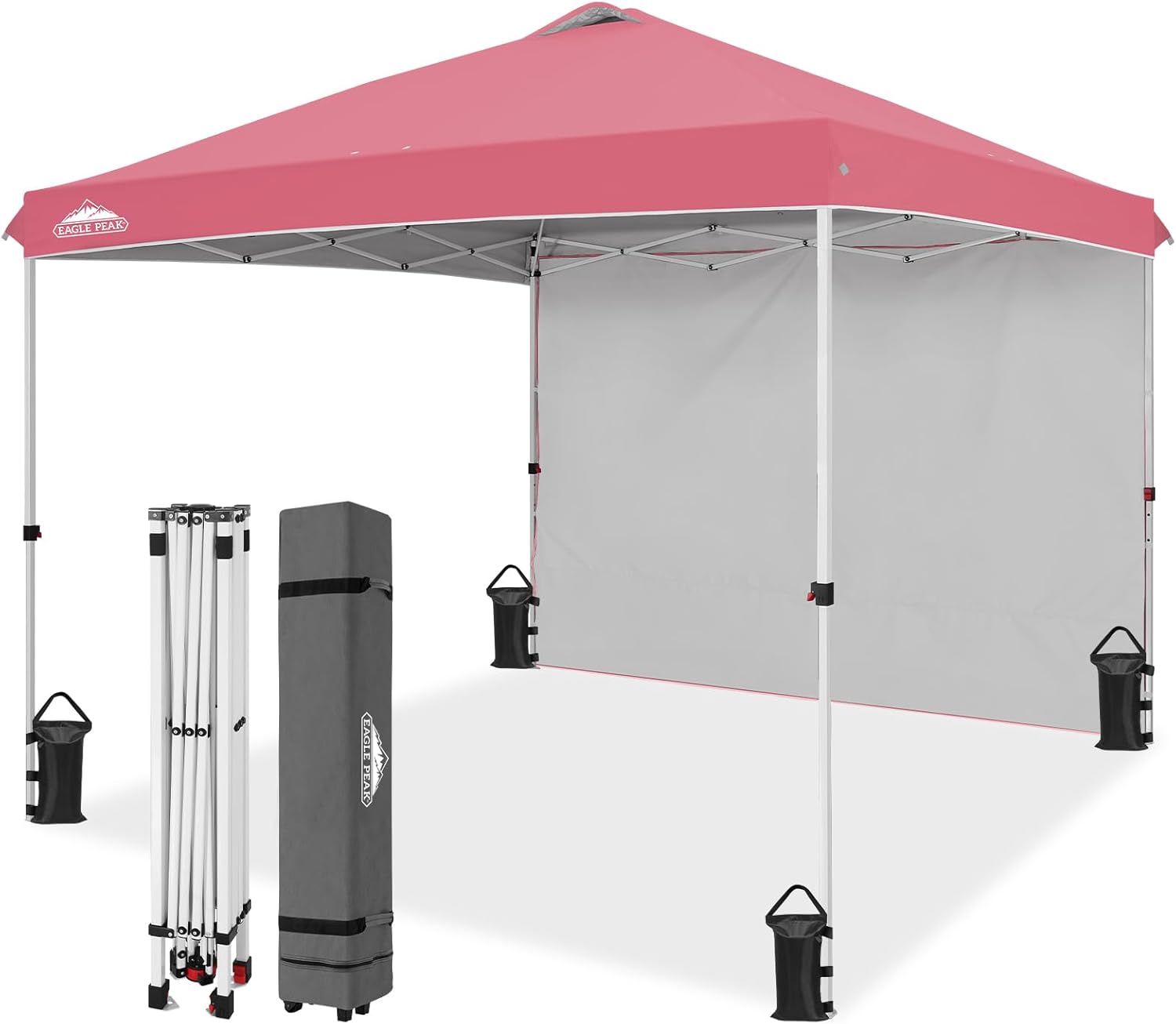EAGLE PEAK Pop Up Canopy Tent with Sidewall for Easy Setup