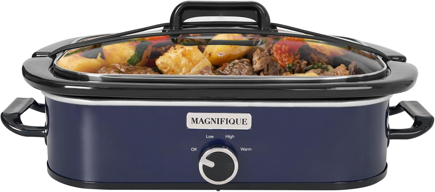 4-Quart Slow Cooker with Casserole Manual Warm Setting