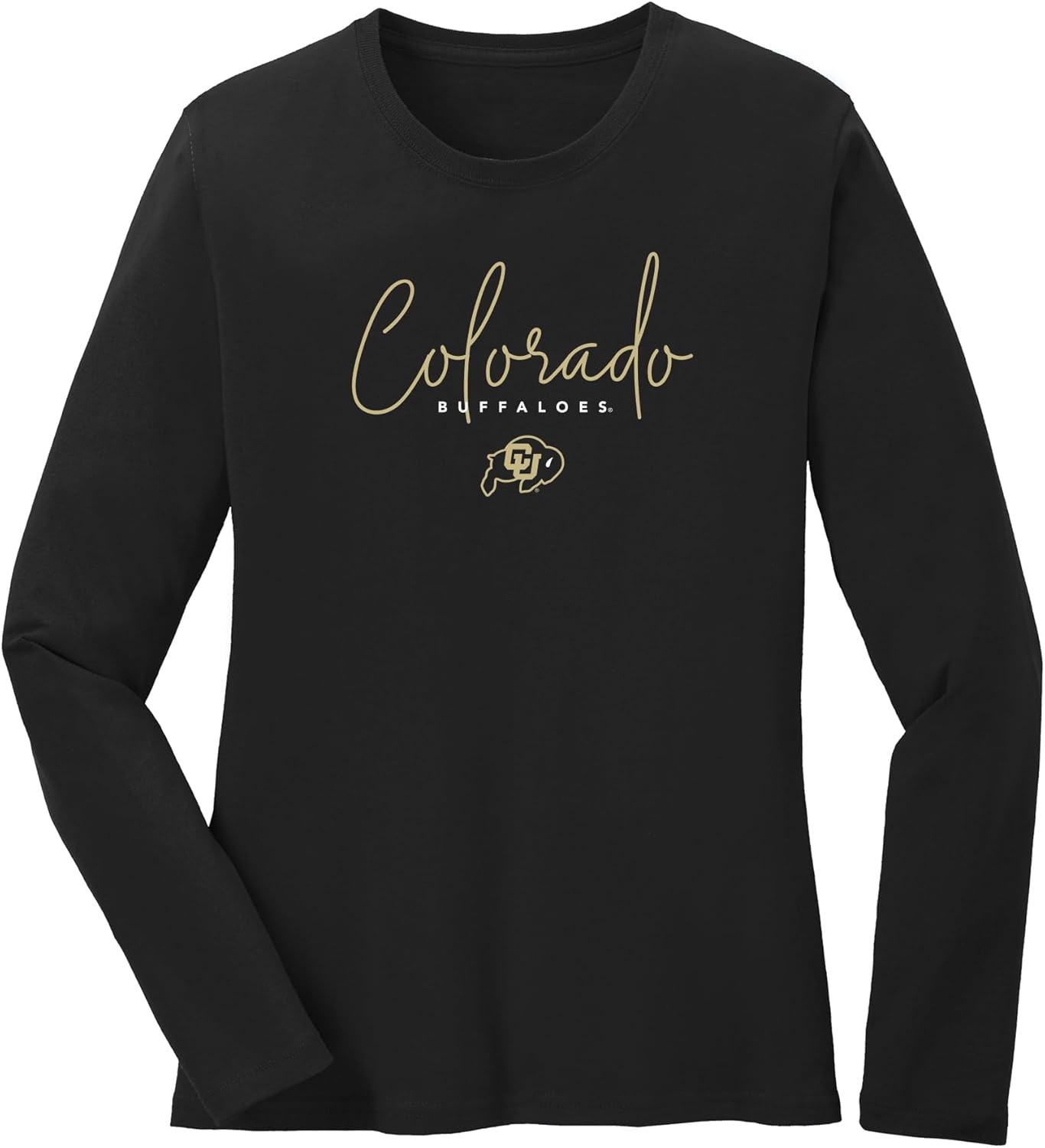 NCAA Thin Script Womens Long Sleeve T Shirt for College Fans