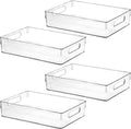 Large Clear Plastic Storage Bins Pantry Organizers - Versatile Home
