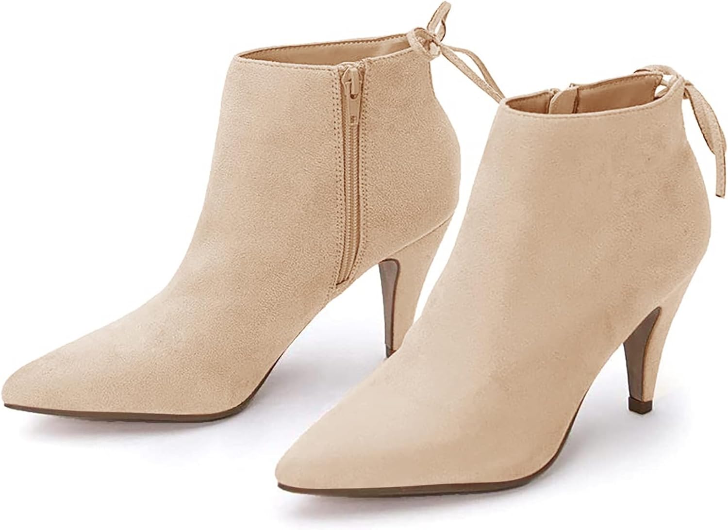 Womens Pointed Toe Heels Ankle Booties for Stylish Comfort