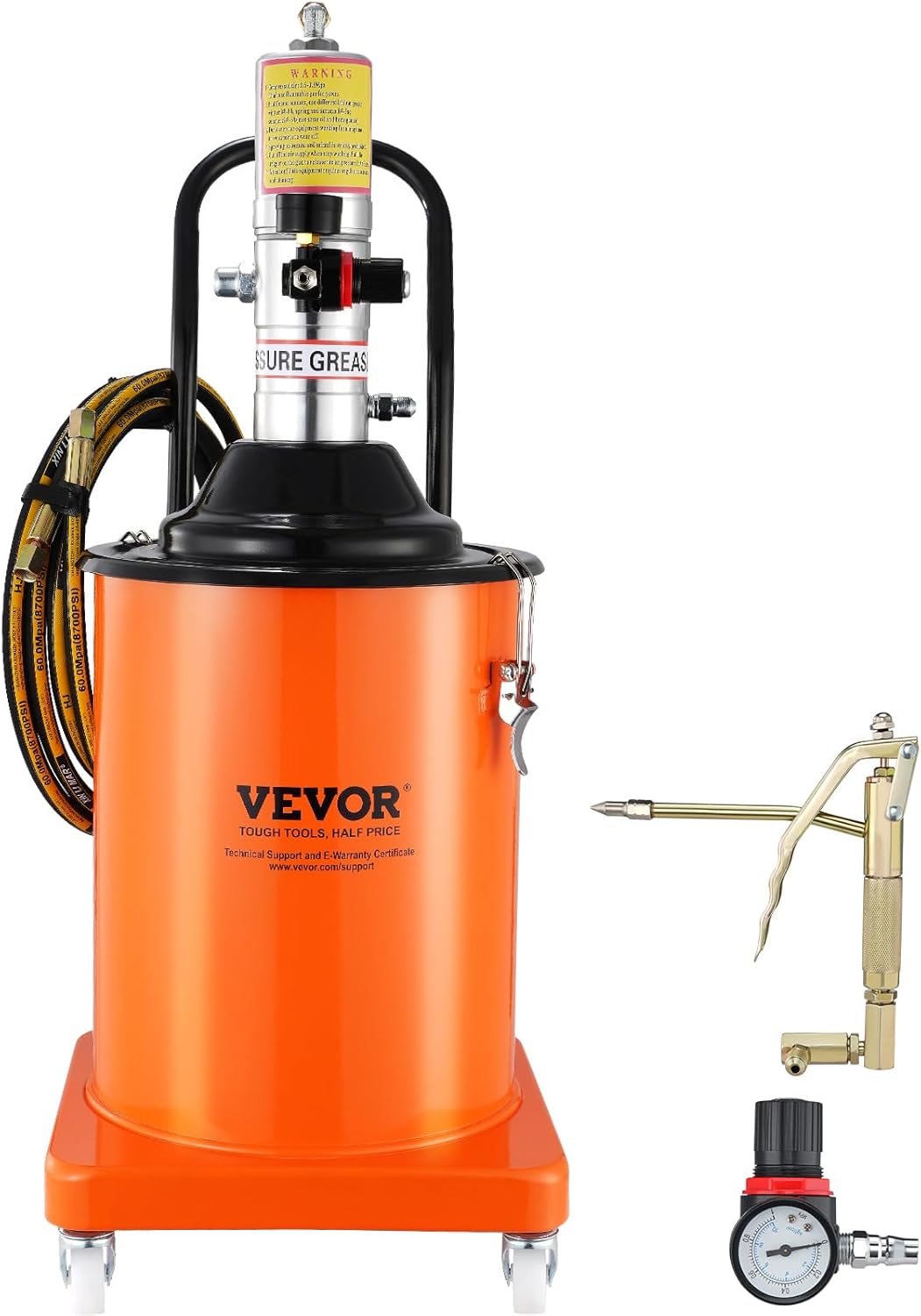 VEVOR Grease Pump - 5 Gallon Air Grease Pump with Hose