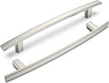 Brushed Nickel Cabinet Handles 10 Pack 5 in Center to Center - Modern