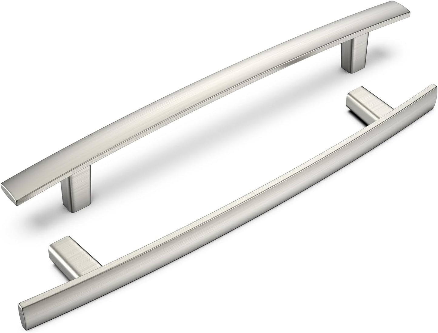 Brushed Nickel Cabinet Handles - Modern 5 Inch Pulls for Drawers