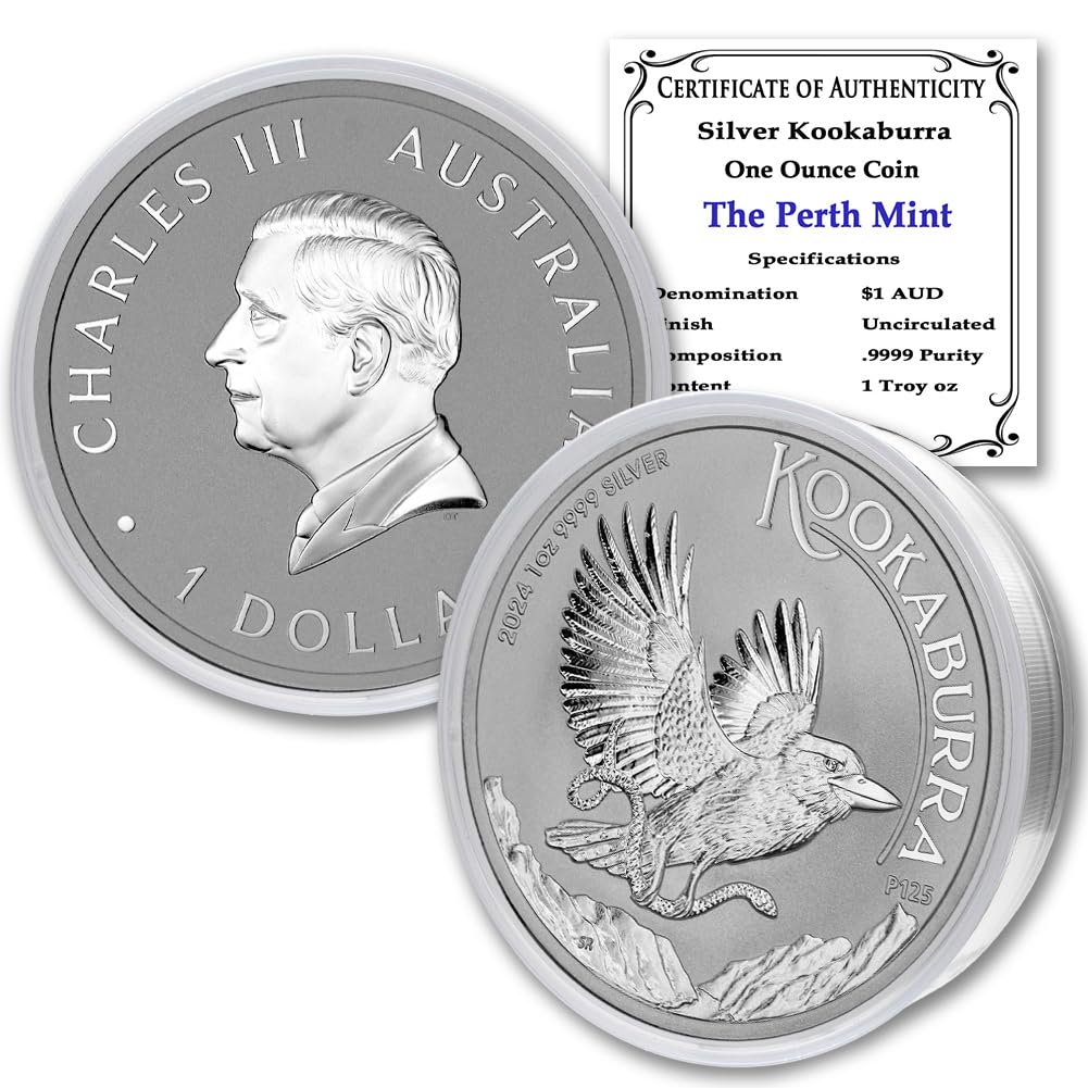 2024 P 1 oz Australian Silver Kookaburra Coin Brilliant Uncirculated