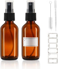 Amber Glass Spray Bottles 2oz 2Pack - Fine Mist Sprayer