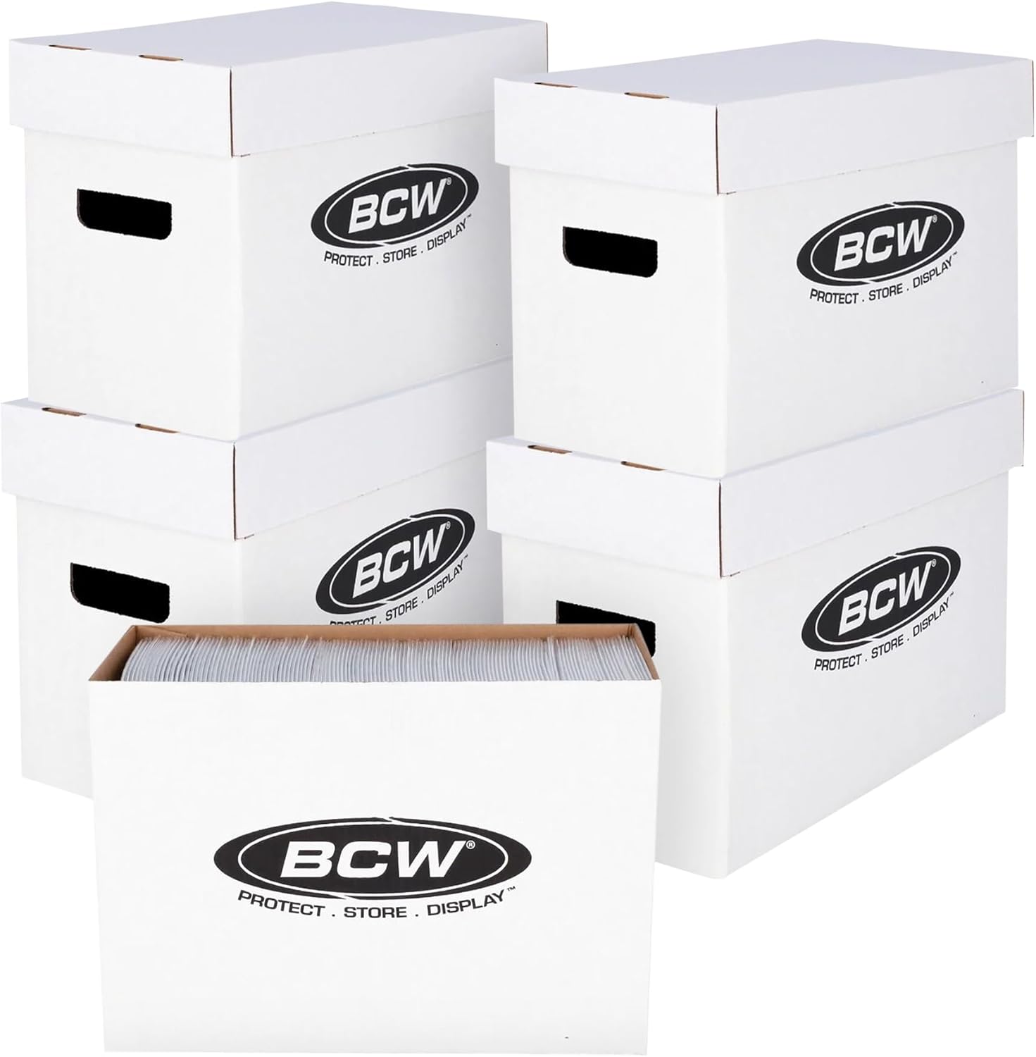 BCW Short Comic Storage Box - Durable and Stackable 5 Pack