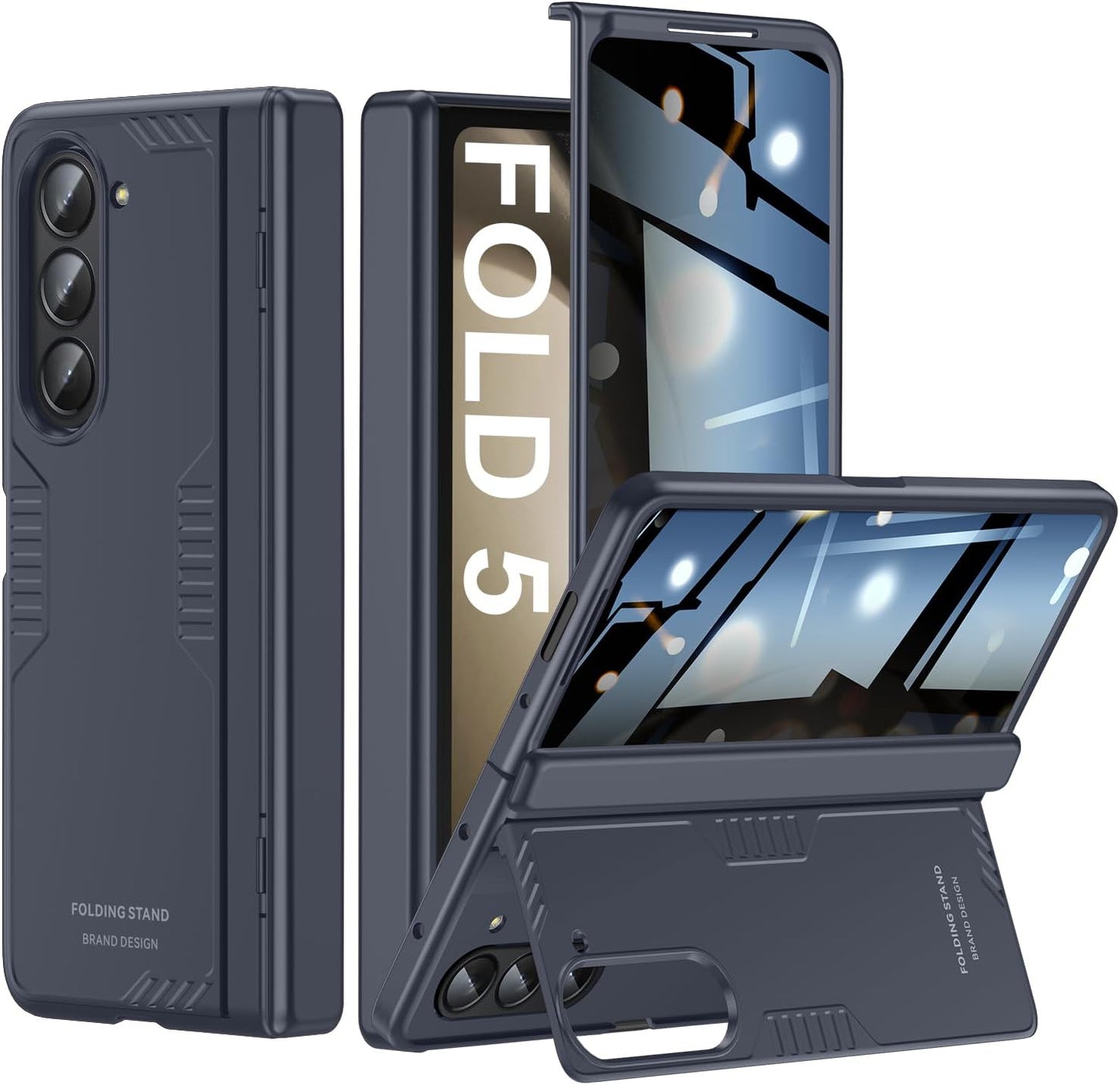 Samsung Z Fold 5 Case Stand with Privacy Screen Protector