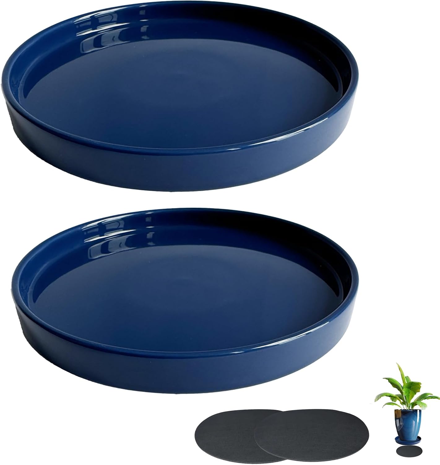 Durable Ceramic Plant Saucer Tray for Indoor and Outdoor Use