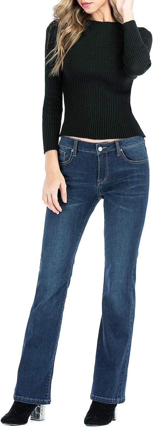 MetHera Women's Le Mel Classic Stretch Bootcut Jeans for Comfort