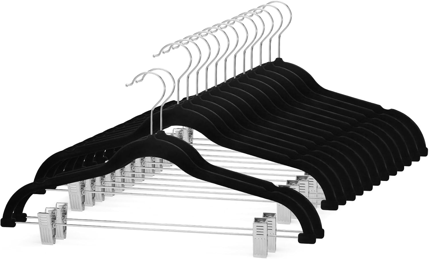 Cozymood Velvet Skirt Hangers 24 Pack Ultra Thin Non Slip