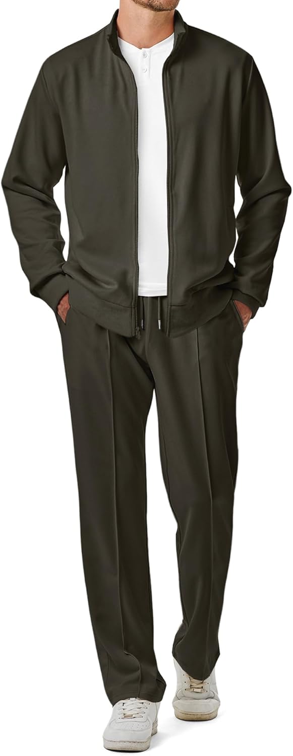JMIERR Men's Sweatsuit Tracksuit Set for Casual Jogging Wear