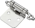Polished Chrome Cabinet Hinges 50 Pack (25 Pairs) - Self-Closing, Face