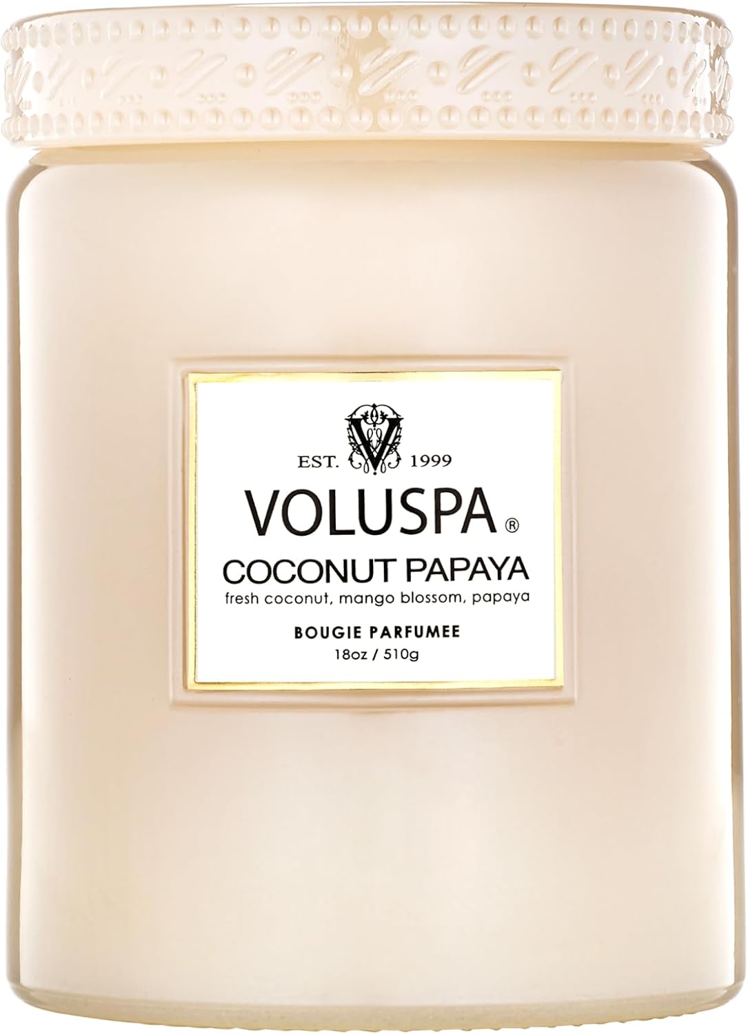 Coconut Papaya Large Candle Jar for a Serene Ambiance