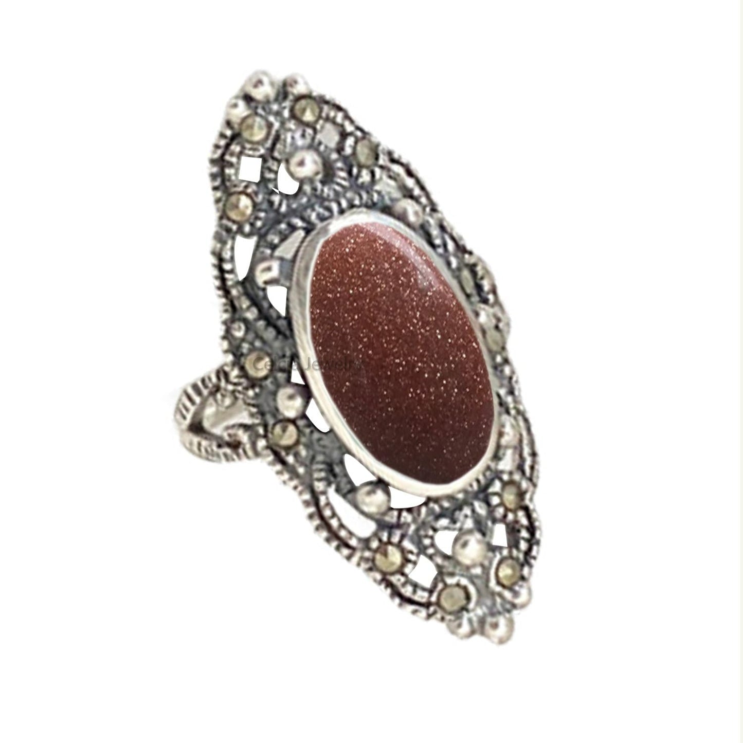 Pure 925 Sterling Silver Turquoise Ring for Women, Size 5