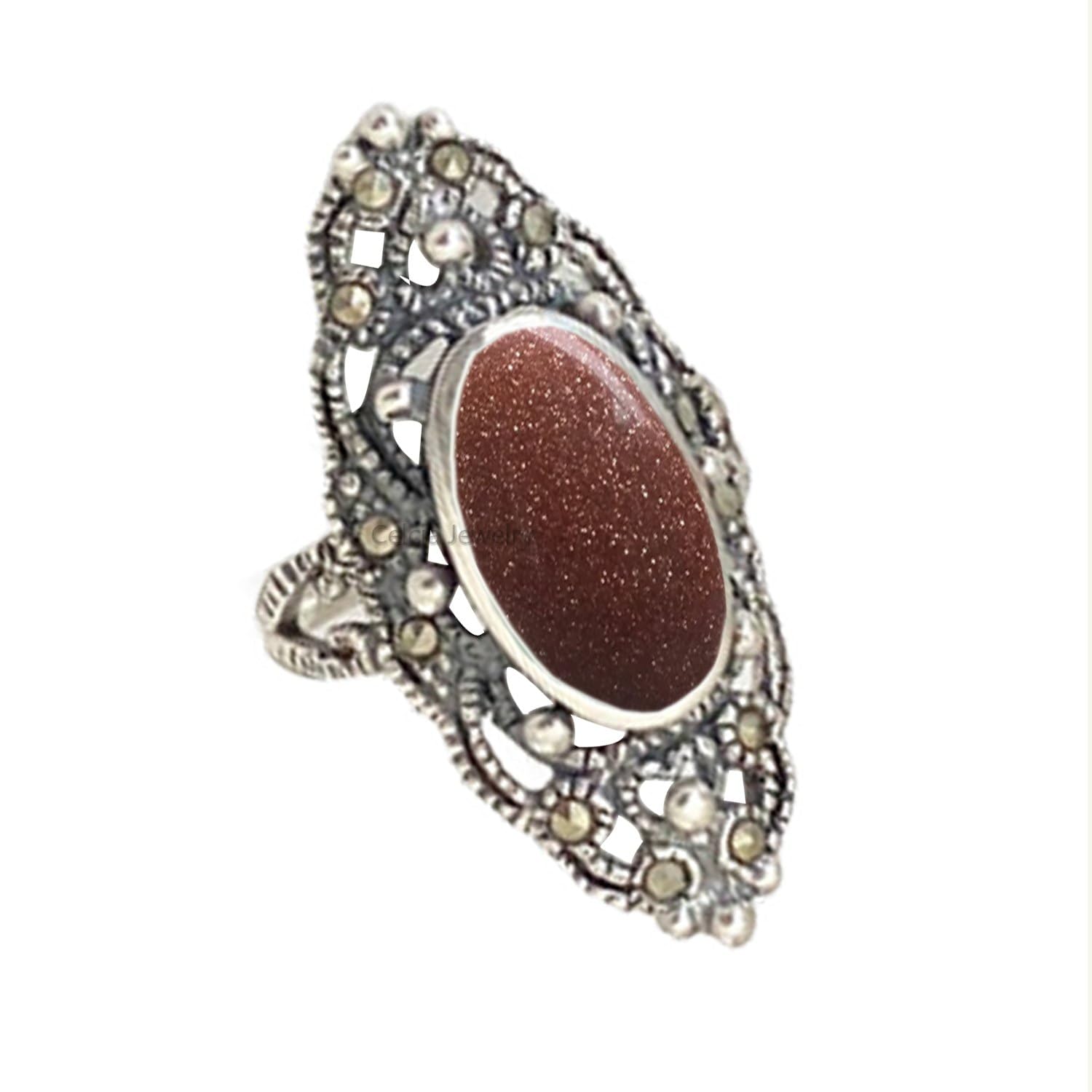 Pure 925 Sterling Silver Turquoise Ring for Women, Size 5