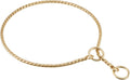 Alvalley Metal Chain Dog Show Collar - Elegant Gold Slip Collar 32in