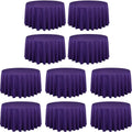LTC LINENS 108 in Round Tablecloth Purple - Floor Length