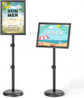 2Pack Sign Holder 11x17 in Telescopic Floor Stand - Adjustable Display
