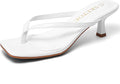 Kitten Heels for Women Square Toe Sandals with 1.87 in Heel