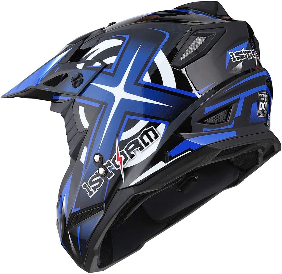 1Storm Adult Motocross Helmet for BMX MX ATV Racing Style