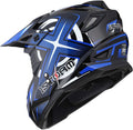 1Storm Adult Motocross Helmet HF801 Sonic Blue - Lightweight Full Face