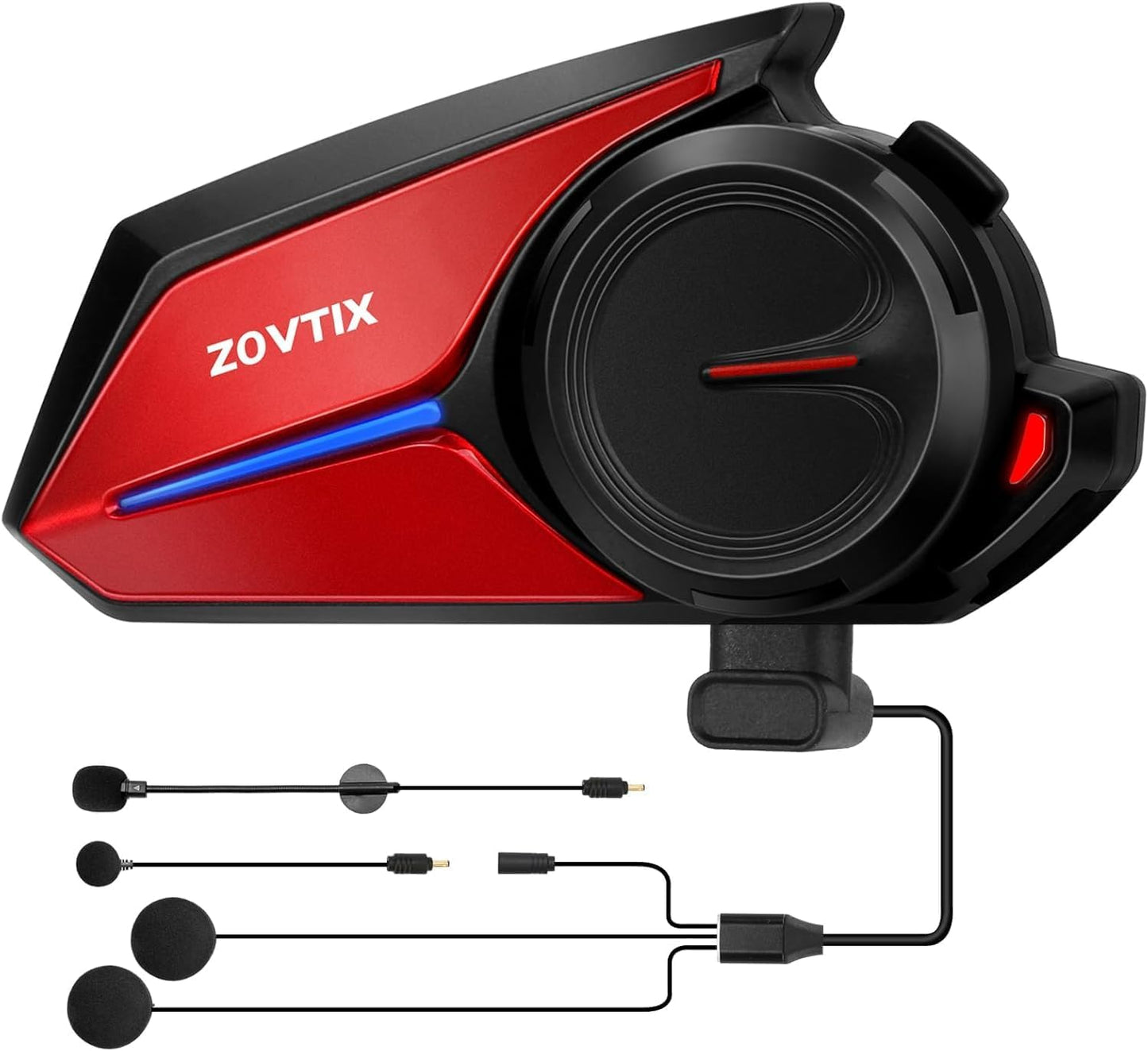 ZOVTIX Motorcycle Helmet Headset for 8 Riders Intercom System