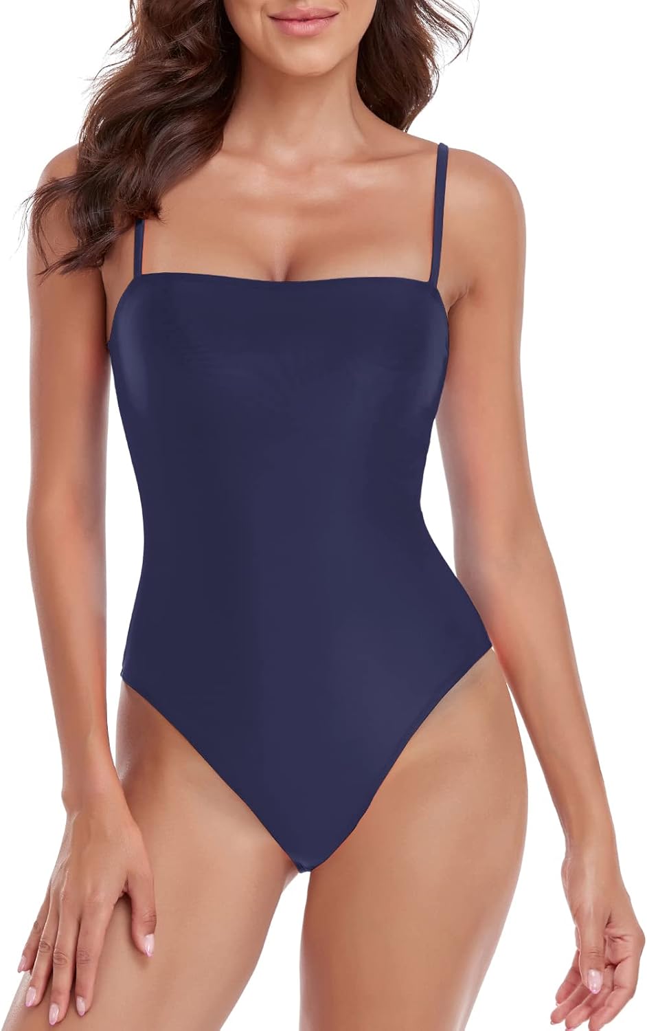 RELLECIGA Women's Bandeau One Piece Swimsuits for Summer Fun