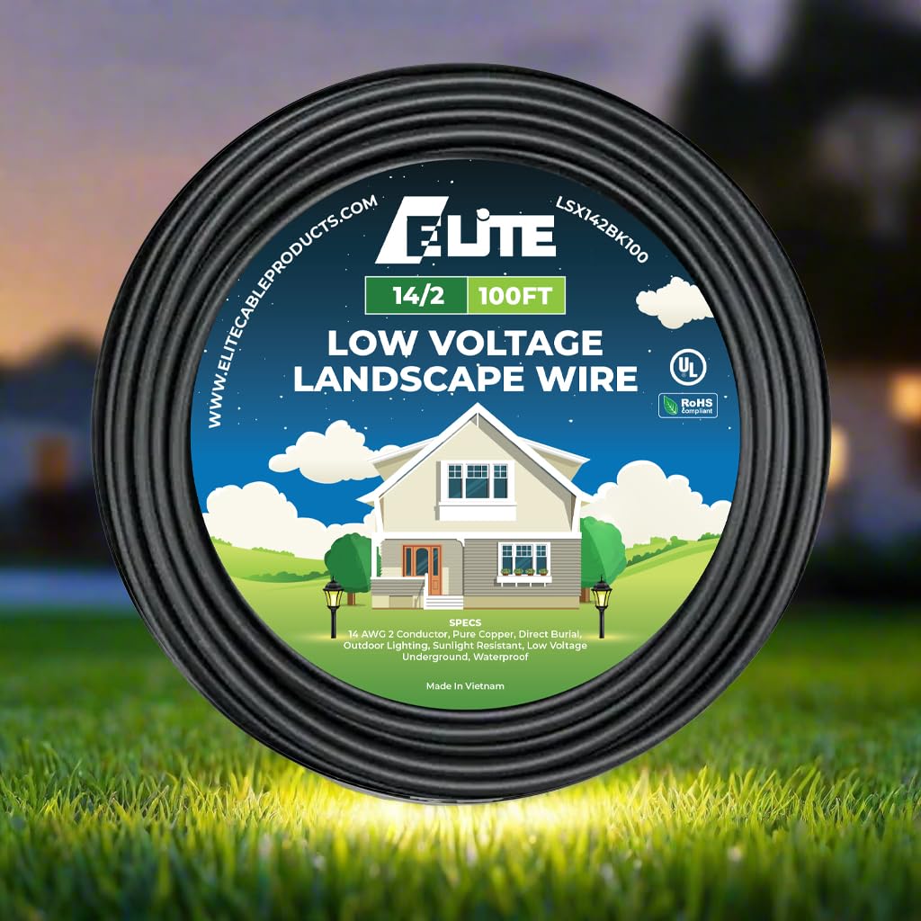 Elite 14AWG Low Voltage Landscape Lighting Wire for Outdoor Use