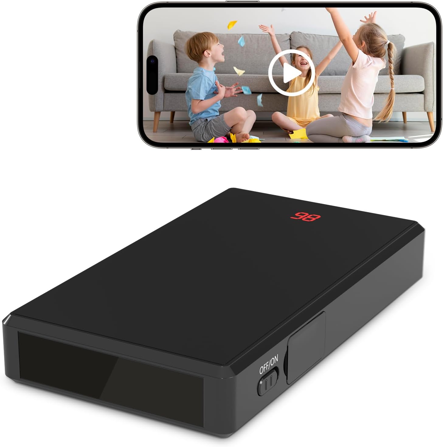 Hidden Camera Portable Charger with 1080P Full HD Spy Features