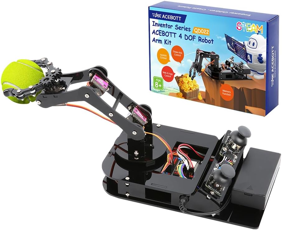 ACEBOTT Robotic Arm Kit: App-Controlled STEM Fun!