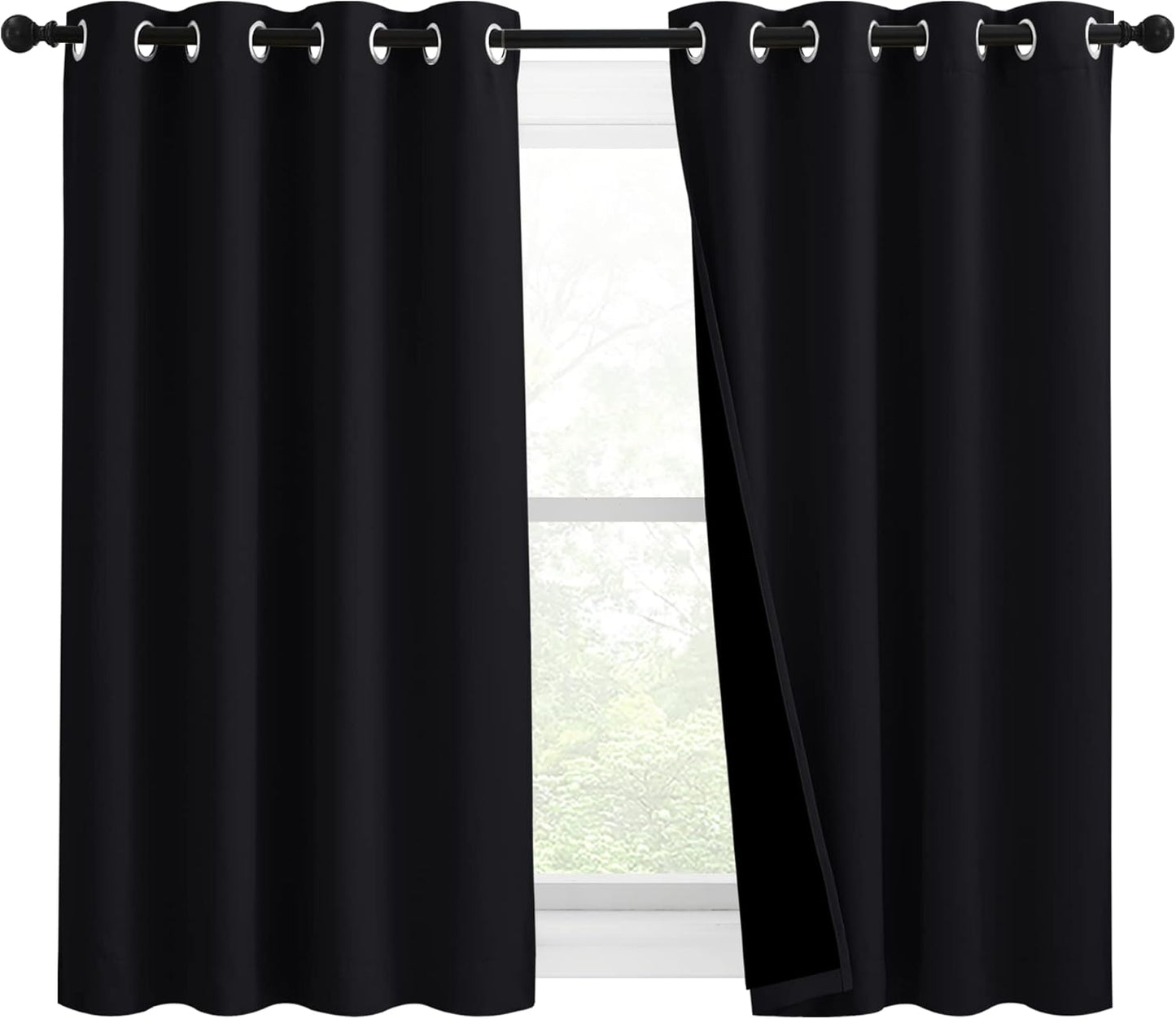 NICETOWN 100% Blackout Curtain Set for Kids Room, 46x54 in
