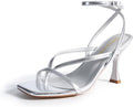 DREAM PAIRS Women's Low Kitten Heels Strappy Lace Up Open Square Toe