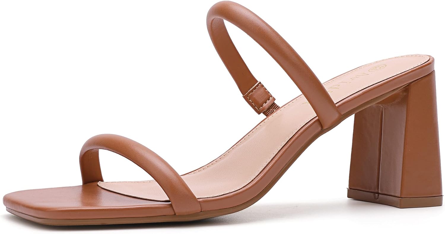 Stylish Women's Square Open Toe Heeled Sandals for Every Occasion