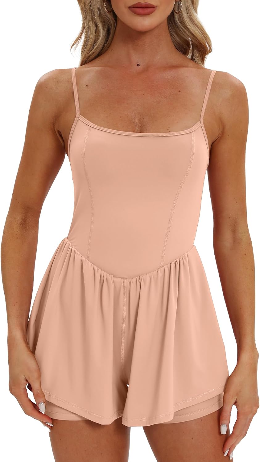 Beaully Women's Summer Sleeveless Athletic Rompers for Style