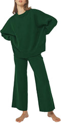 Pink Queen Women's Knit 2-Piece Sweater Set - Oversized Pullover