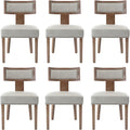 HNY Mid Century Modern Dining Chairs Set of 6 - Comfortable Farmhouse