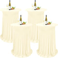 Round Cocktail Table Skirt 32ftx 43ft Spandex 4-Pack - Elegant Fit