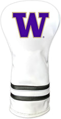 NCAA White Vintage Driver Golf Club Headcover for Team Spirit
