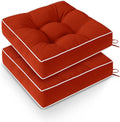 Outdoor Chair Cushions Set of 2 19 x 19 x 5 in - Tufted Waterproof