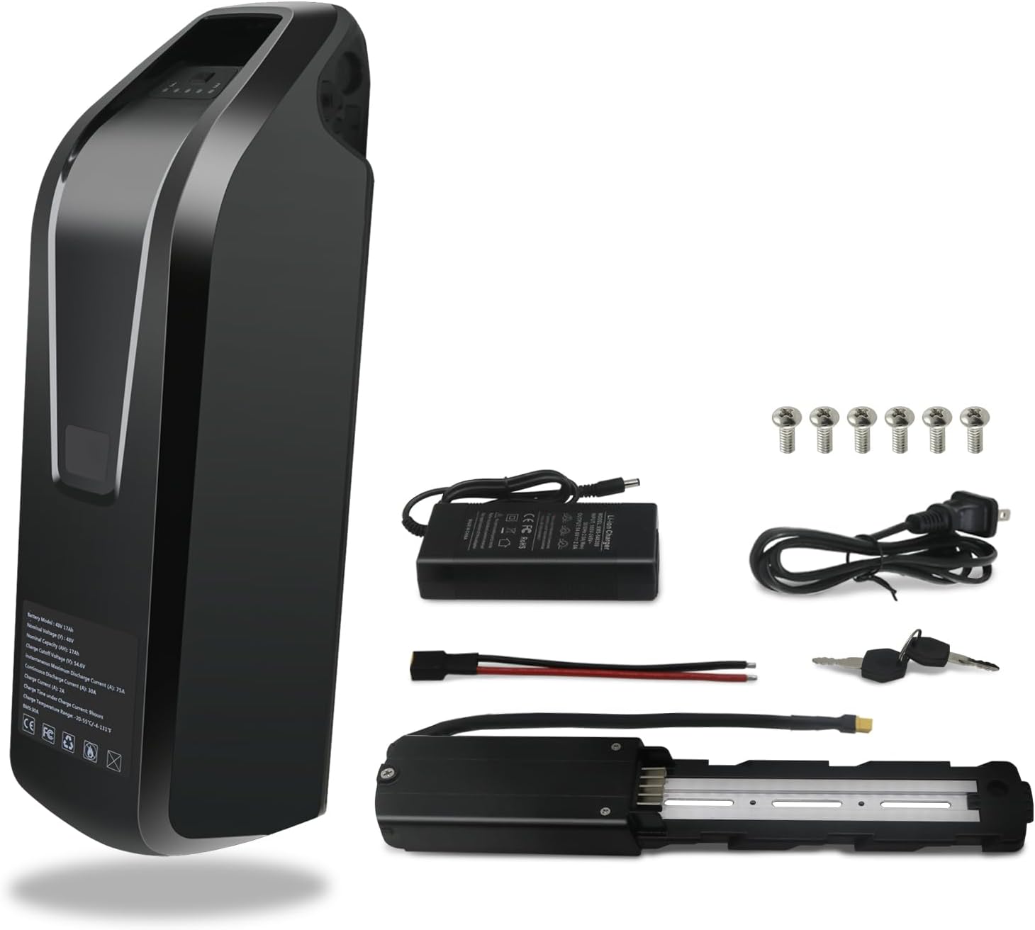 QTQ 48V 17Ah Lithium Battery for Electric Bikes and Scooters