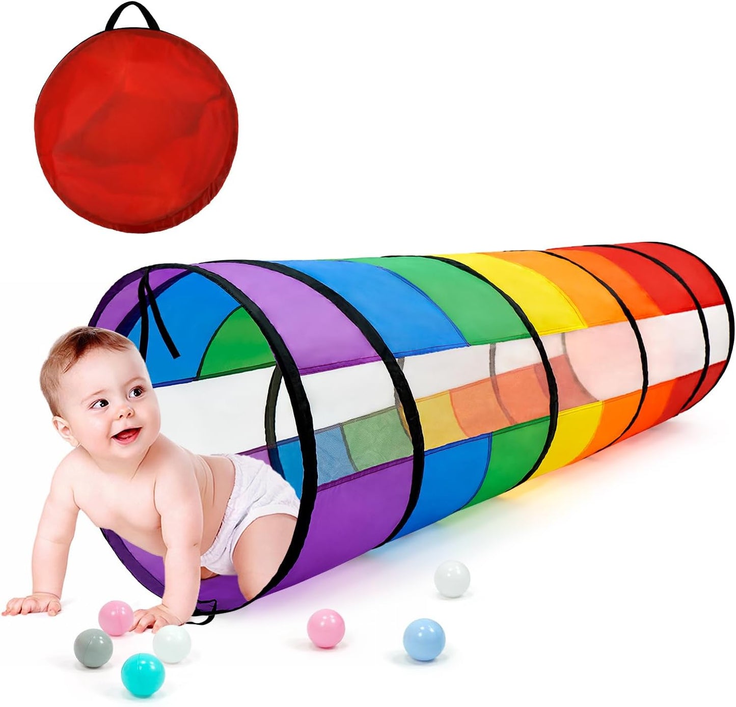 Rainbow Pop Up Kids Tunnel by TIKTENT