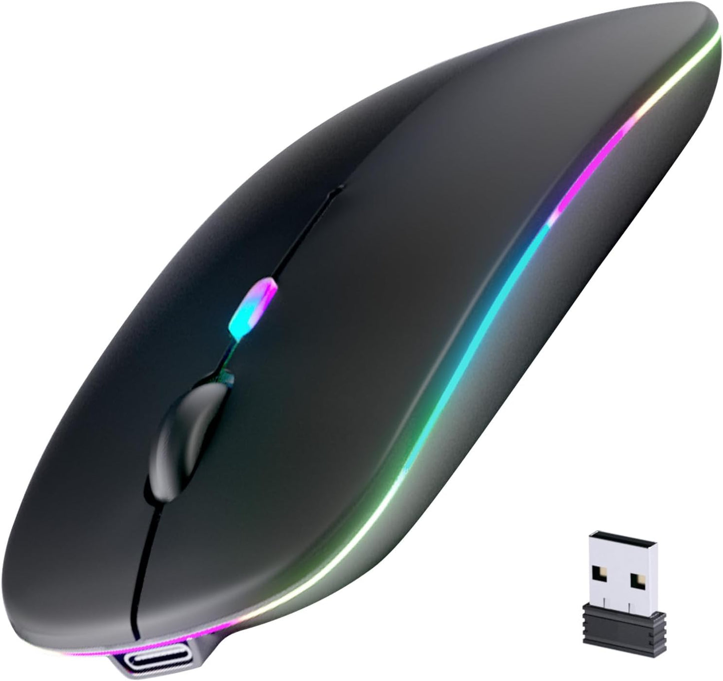 Ultra-Thin Rechargeable Bluetooth Mouse | Silent LED Design