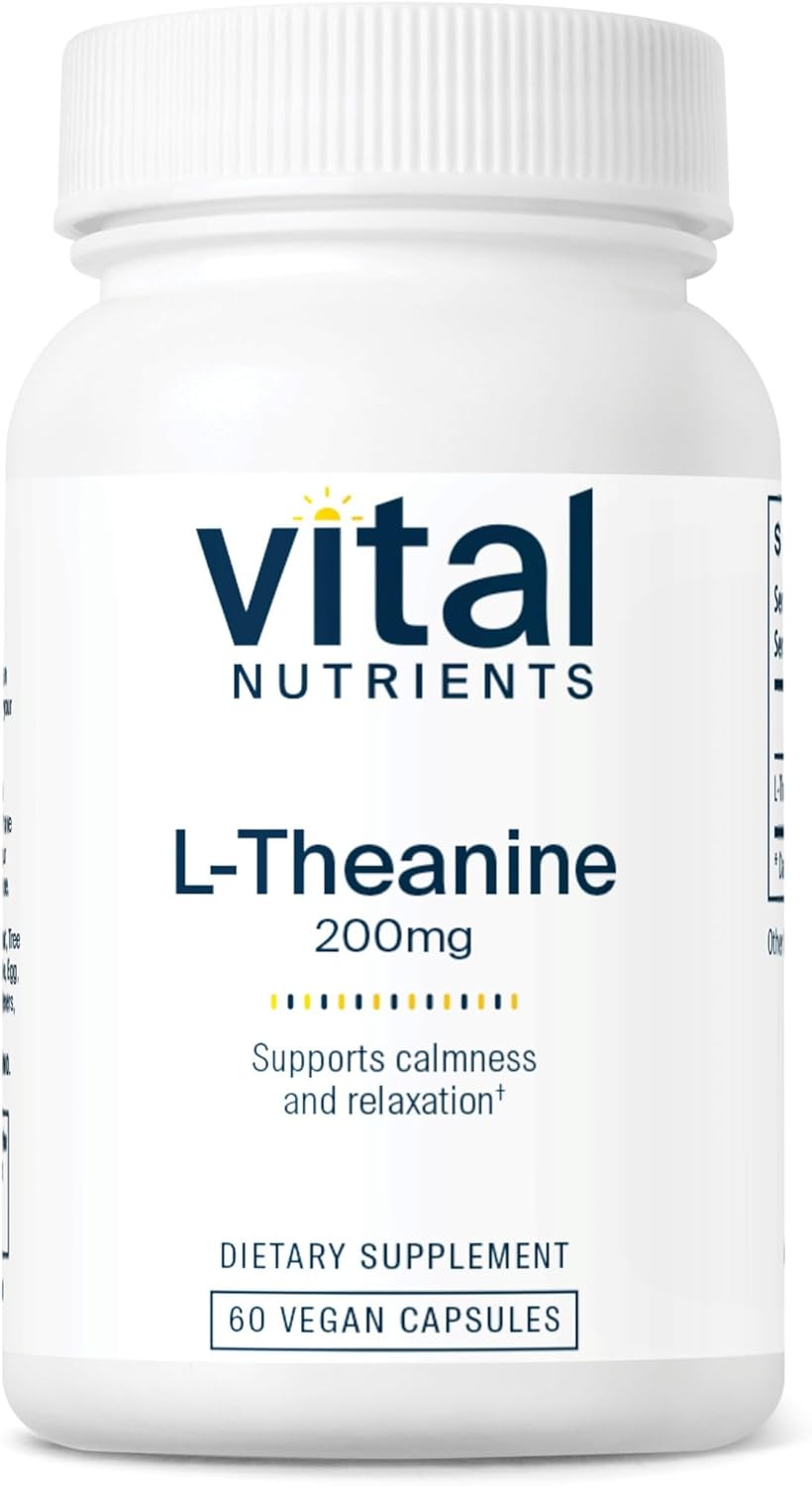 L-Theanine 200mg Vegan Supplement for Stress and Focus