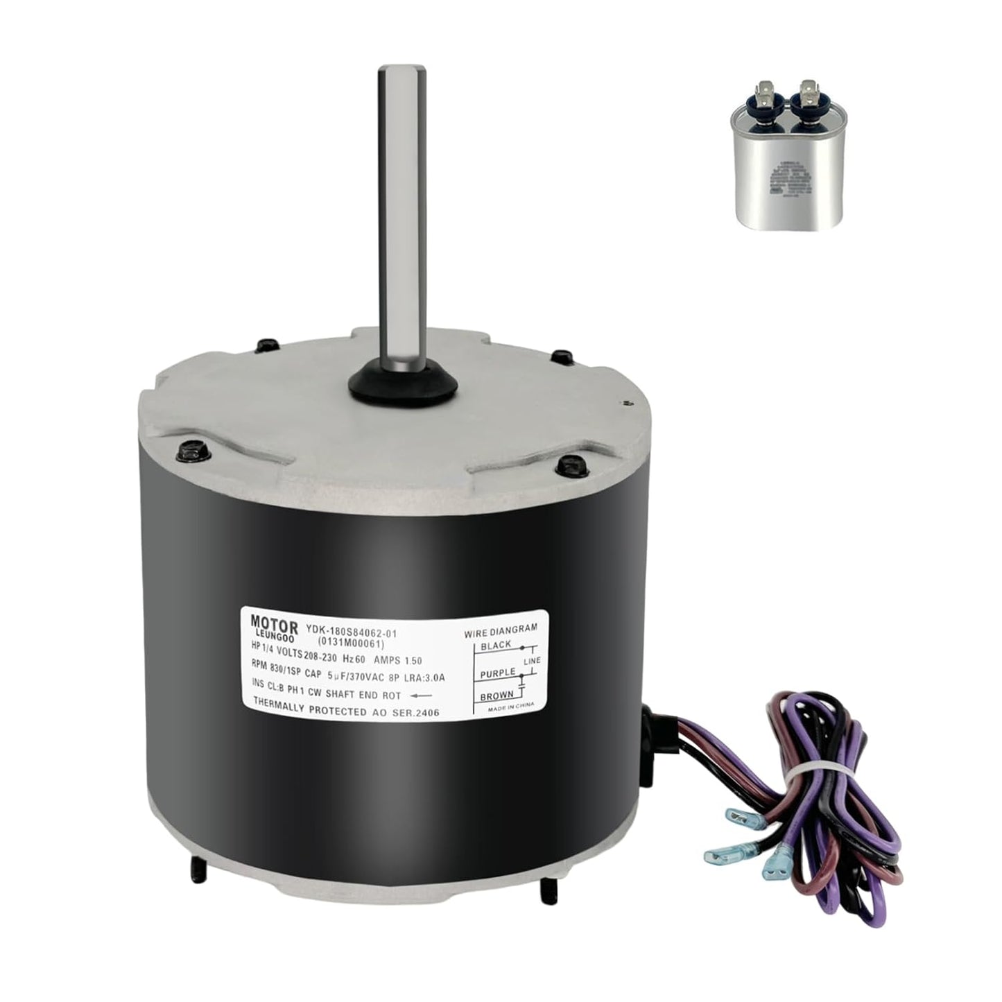 Efficient 1/4HP Condenser Fan Motor - LEUNGOO
