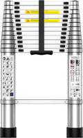 Telescoping Ladder 12.5 ft Extension Ladder - Portable Heavy Duty