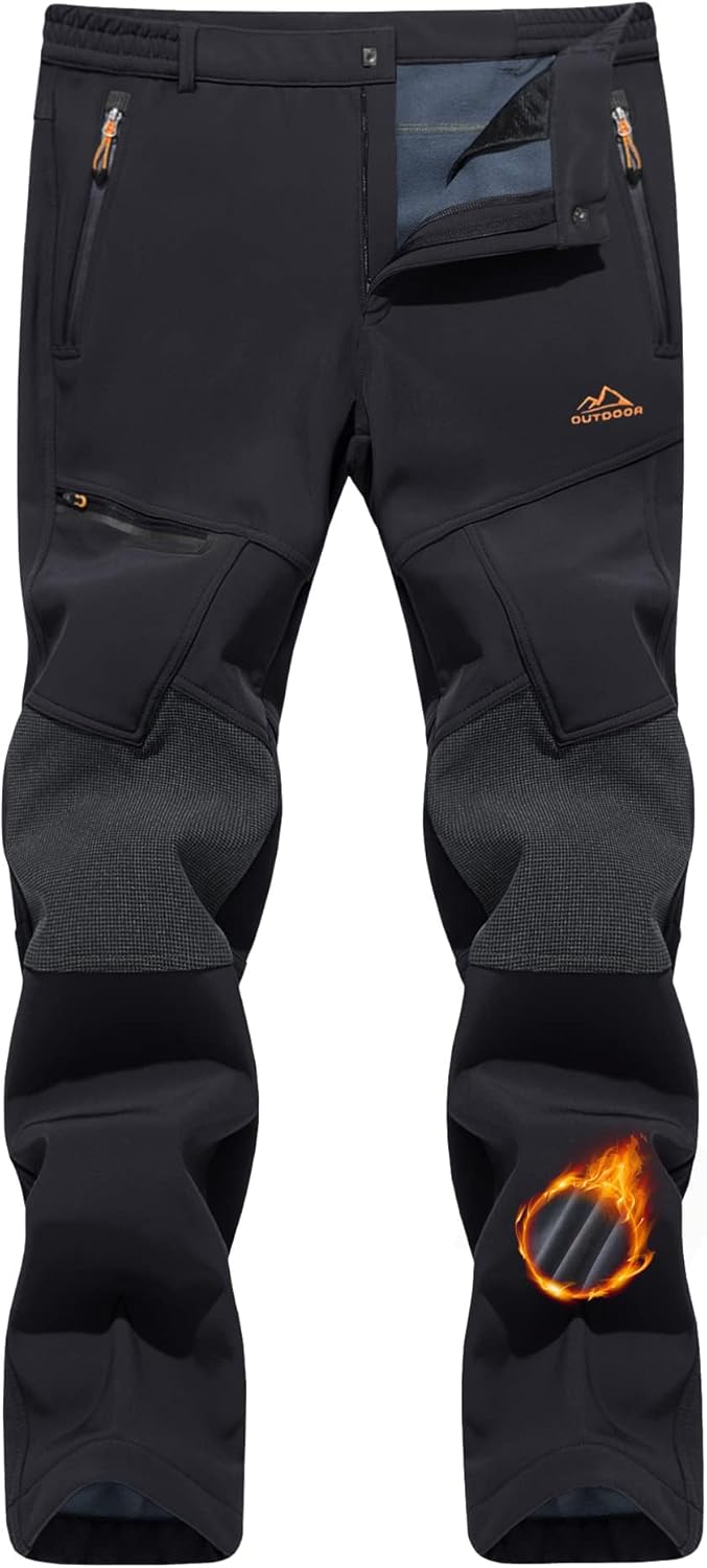 TACVASEN Men's Snow Ski Pants for Winter Sports and Hiking