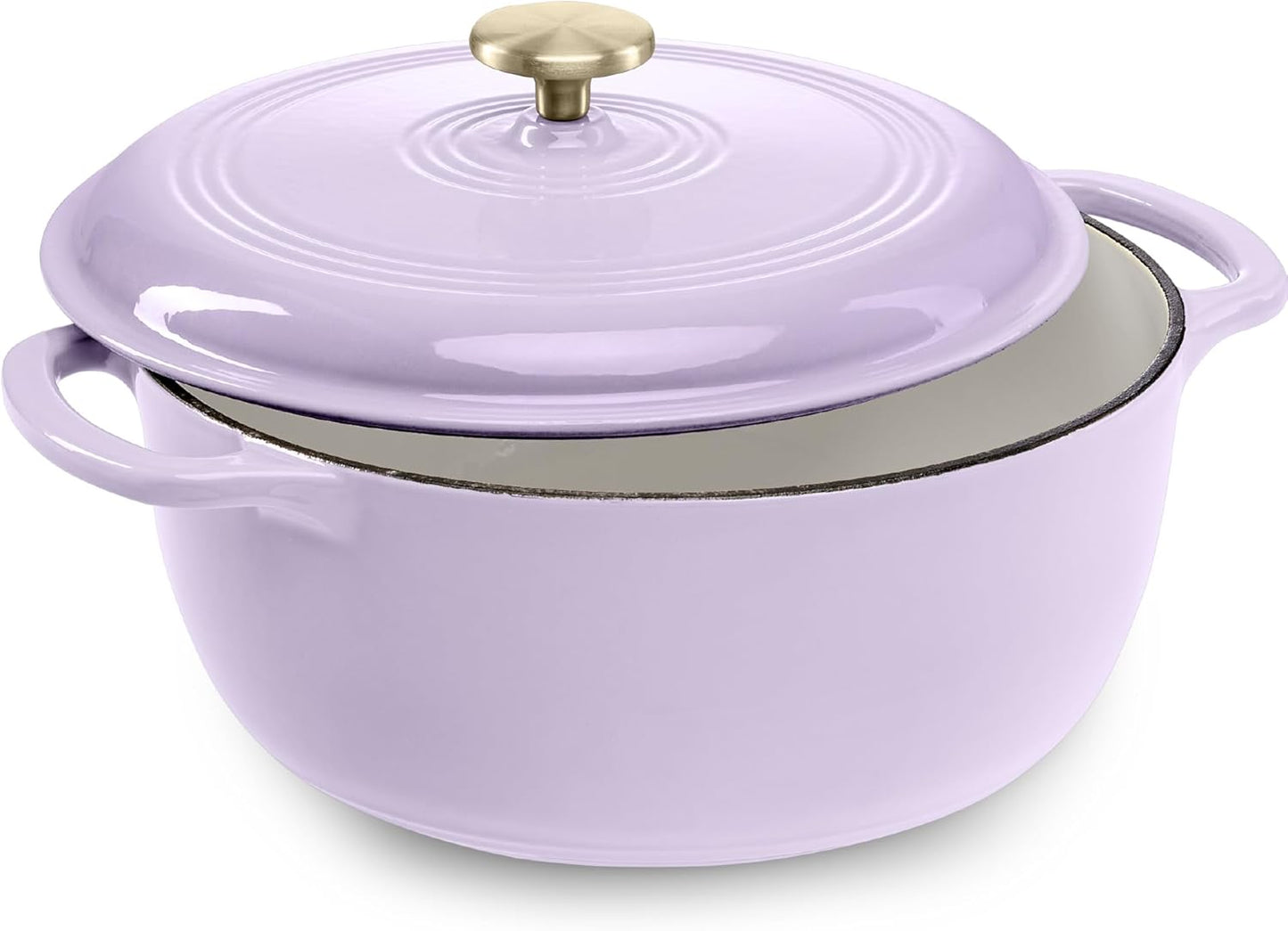 7.5 Quart Enamel Cast-Iron Round Dutch Oven for Family Meals