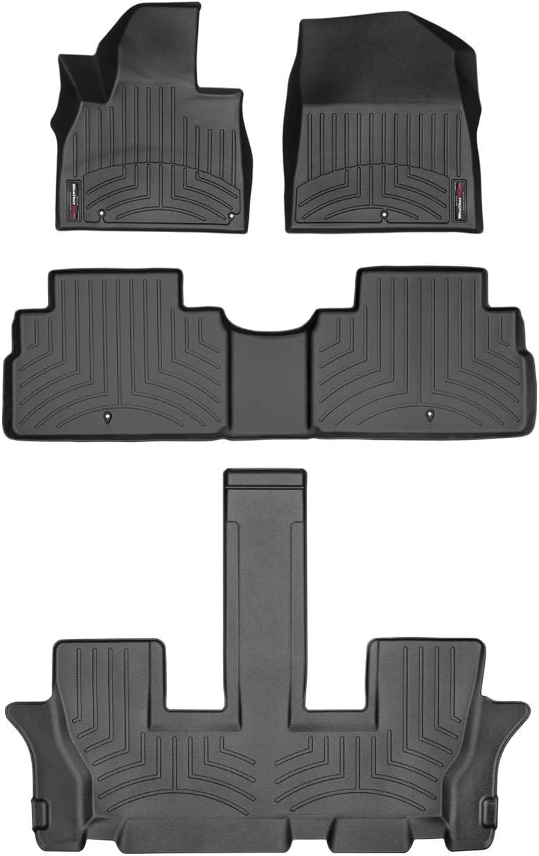 Weathertech Custom Fit FloorLiners for Kia Telluride - Black